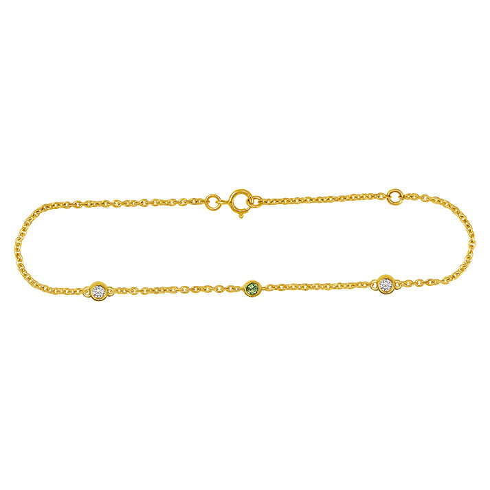 Customizable Connect The Dots Gemstone Bracelet