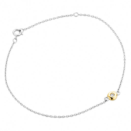 Dainty Solitaire Gold Bracelet