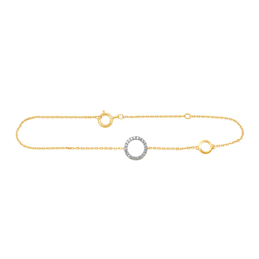 Diamond Halo Circles Bracelet