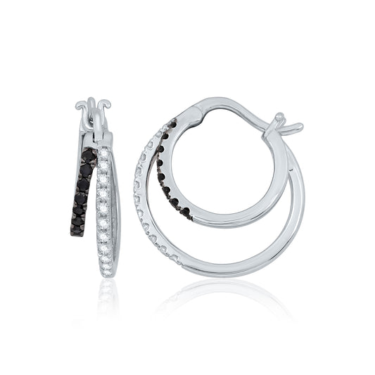 Nightfall Noir Hoop Earrings