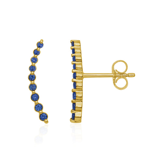 Blue Sapphire Ear Cuff