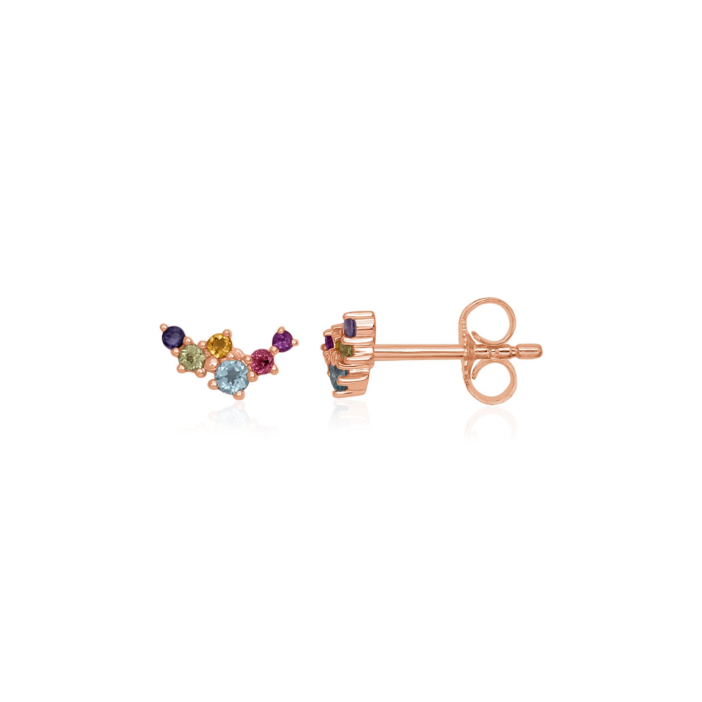 Layered Luxe  - Multi Color Studs