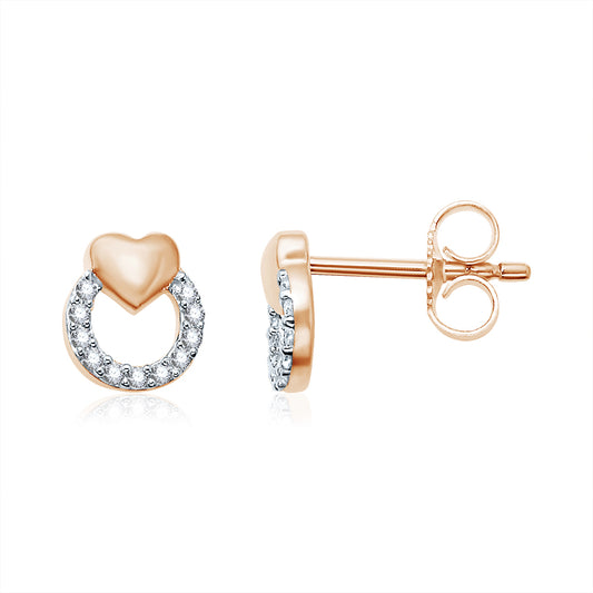 Heart Lock Diamond Earrings