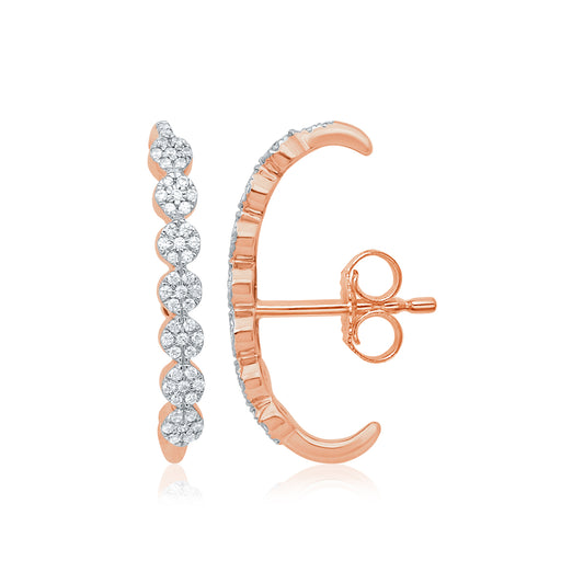 Love Petals Diamond Ear Cuff