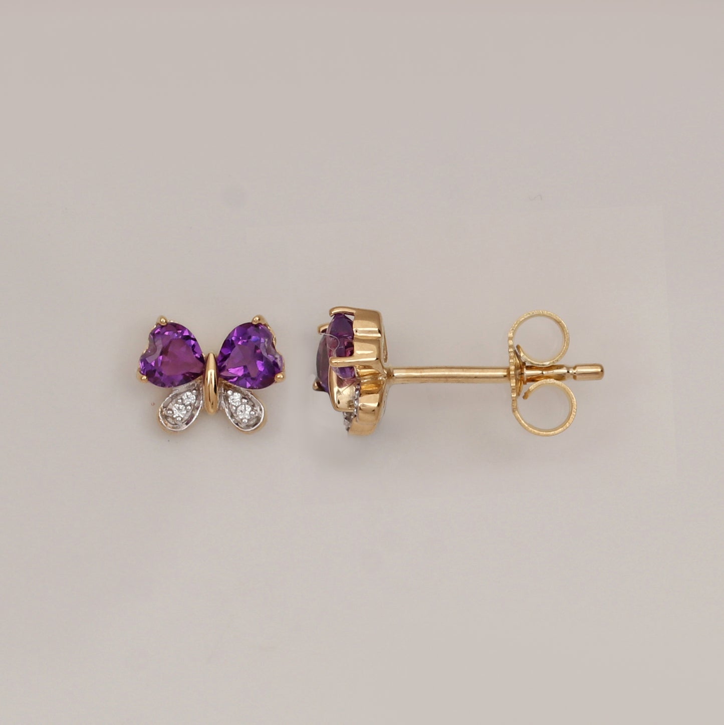 Mini Mivraa -Purple Butterfly Earrings