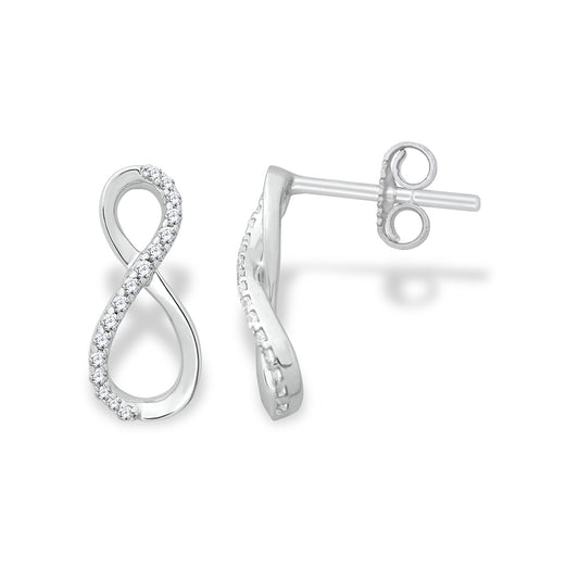 Infinity & Beyond Diamond Stud Earrings