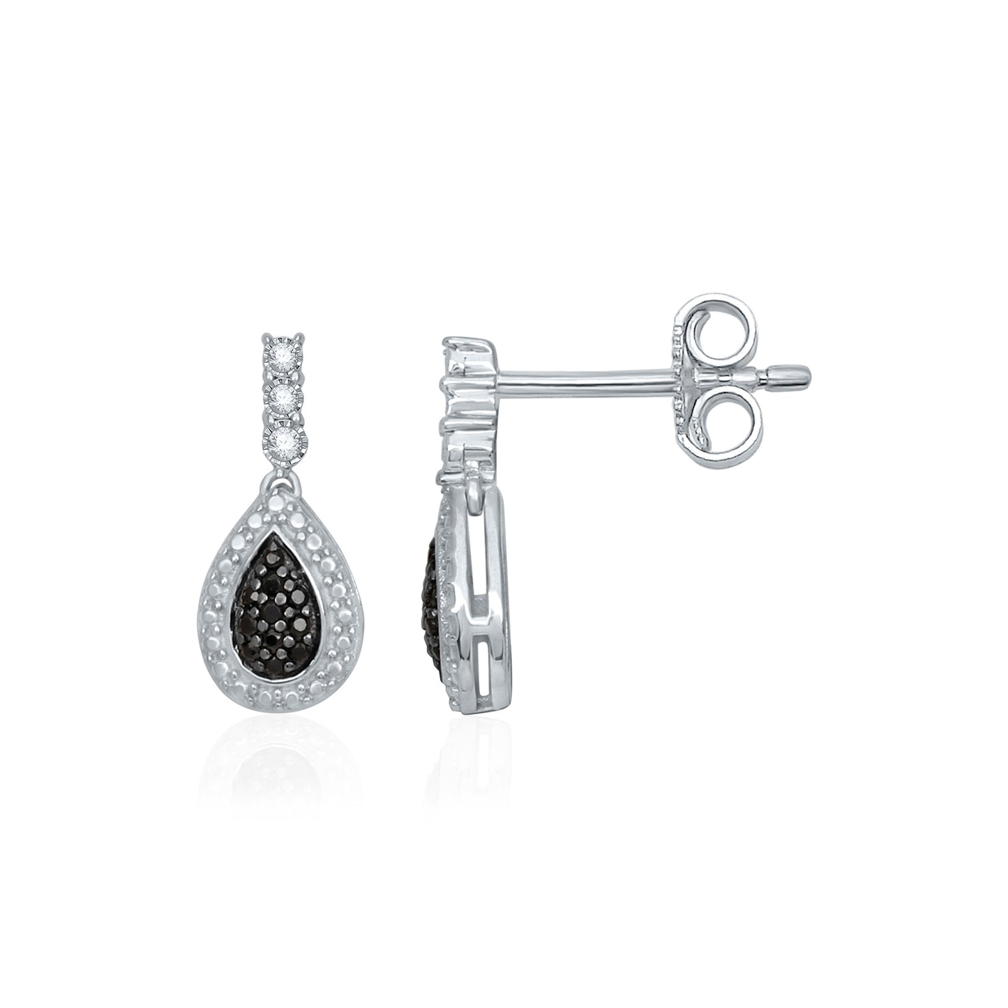 The Midnight Aura Collection -Eclipse Teardrop Black Diamonds Earrings