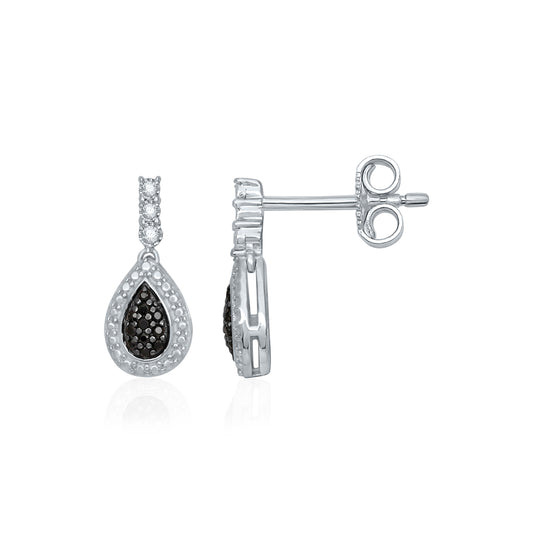 The Midnight Aura Collection -Eclipse Teardrop Black Diamonds Earrings