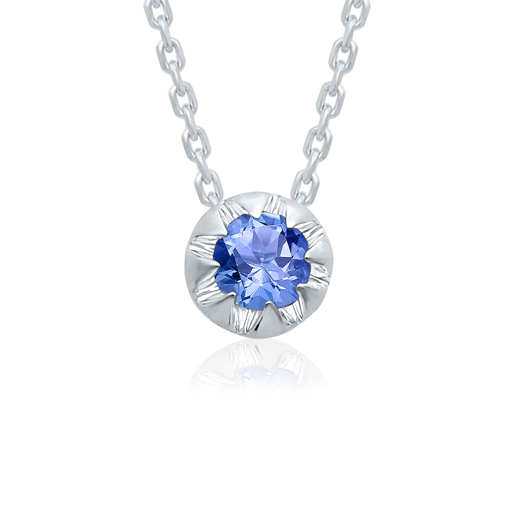 Tiny Droplet Tanzanite Necklace