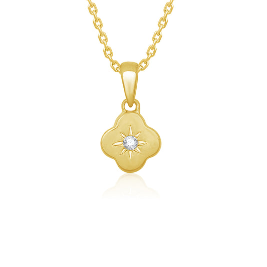 Four Leaf Clover Diamond Pendant