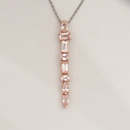 Morganite Line Pendant