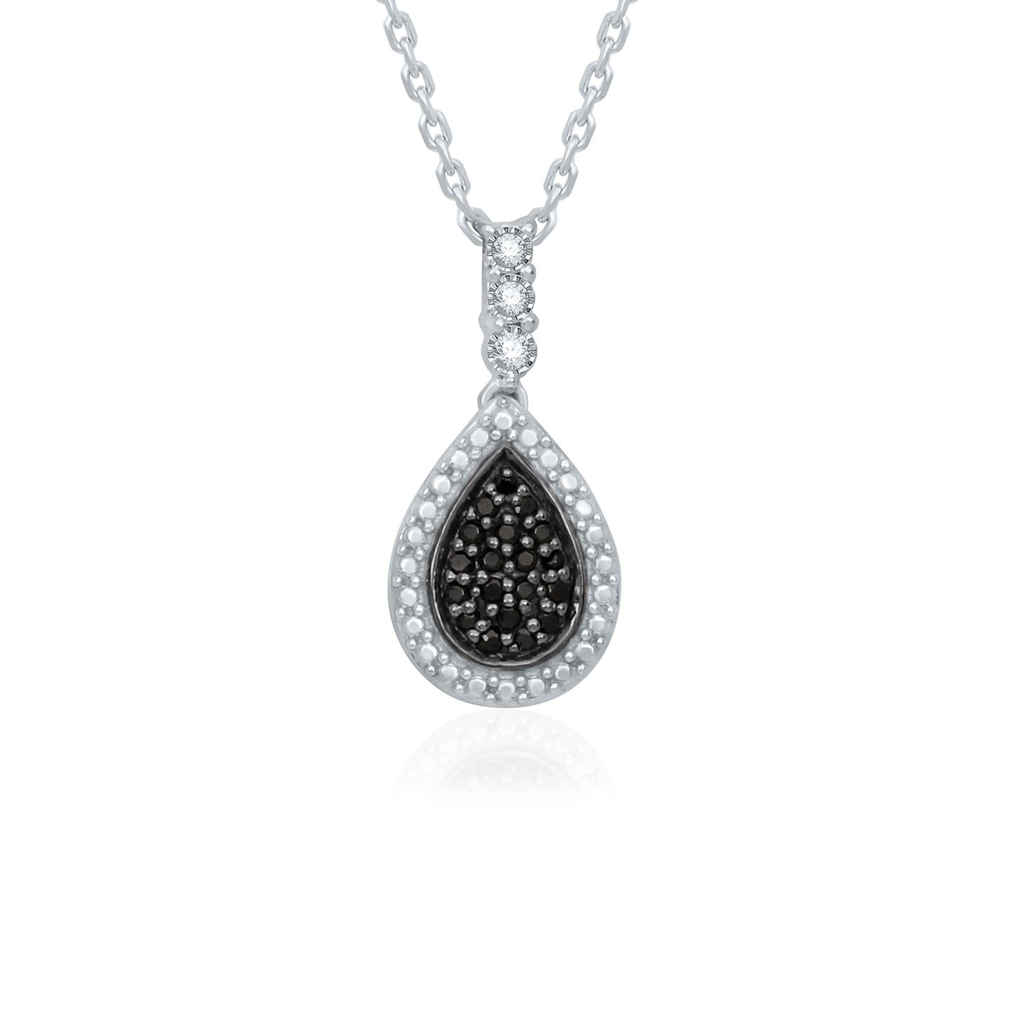 The Midnight Aura Collection - Eclipse Teardrop Black Diamonds Pendant