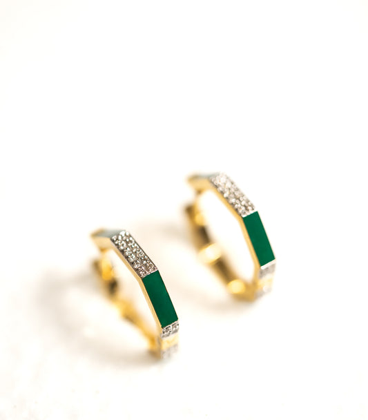 The Luxe Collection - Classic Green Hoops