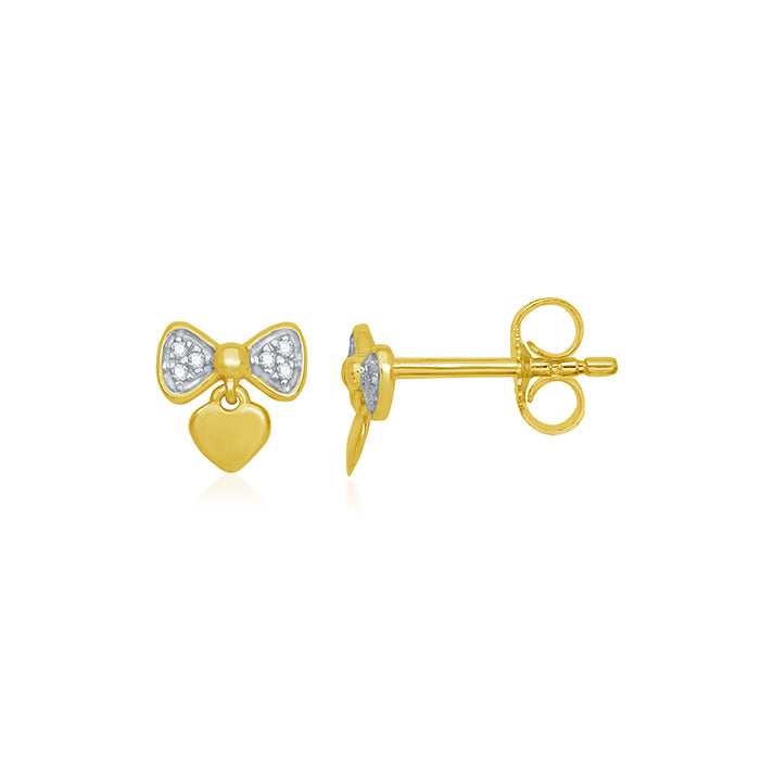 Mini Mivraa Bow Heart Earrings